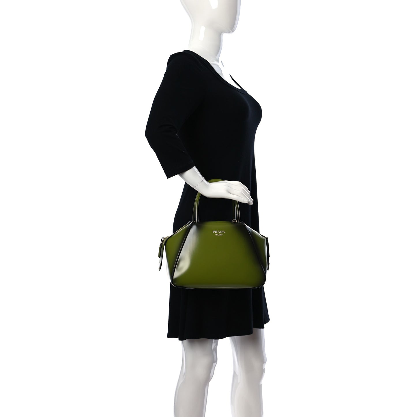 Spazzolato Small Supernova Handbag Edera Sfumato