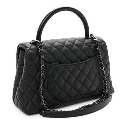 Chanel Caviar Quilted Small Coco Handle Flap Black 3 of 9