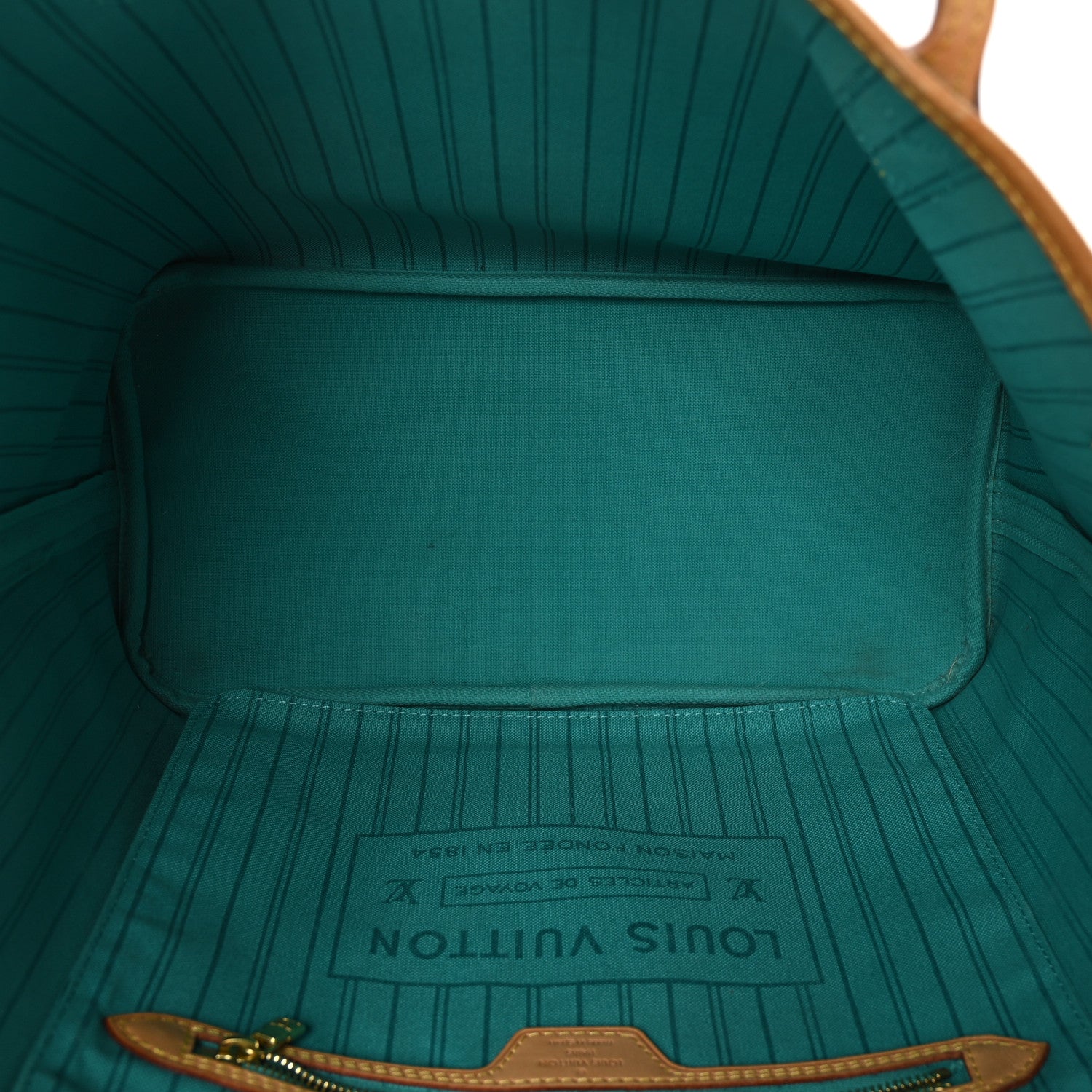 Louis Vuitton Monogram V Neverfull MM Turquoise 5 of 7