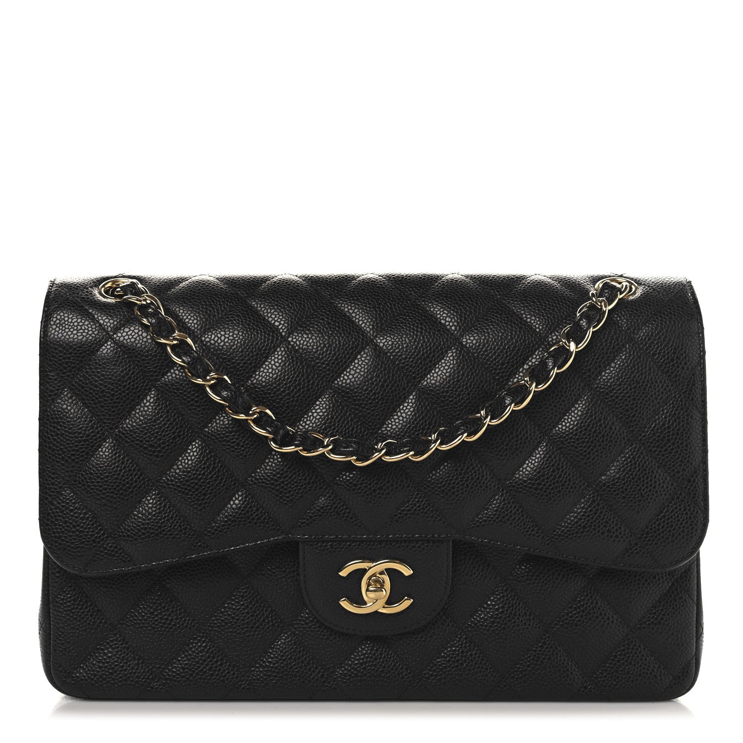 Chanel Caviar Quilted Jumbo Double Flap Black 1 of 12