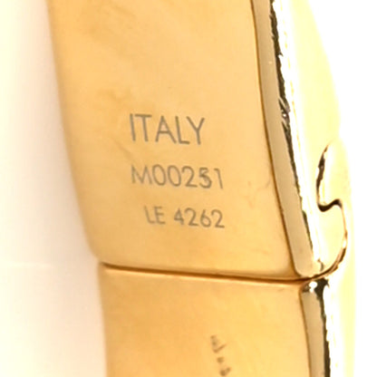 Louis Vuitton Brass Monogram Nanogram Cuff S Gold 4 of 5