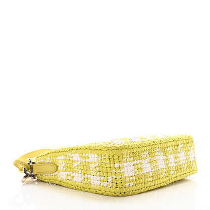 Prada Yarn Raffia Effect Crochet Embroidered Mini Re-Edition Shoulder Bag Cedro 4 of 11