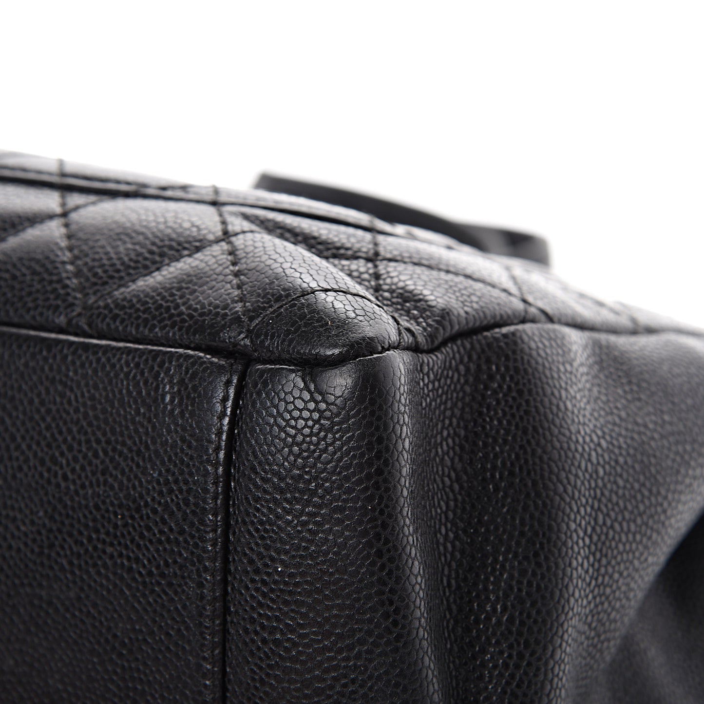 Caviar Quilted Grand Shopping Tote GST Black
