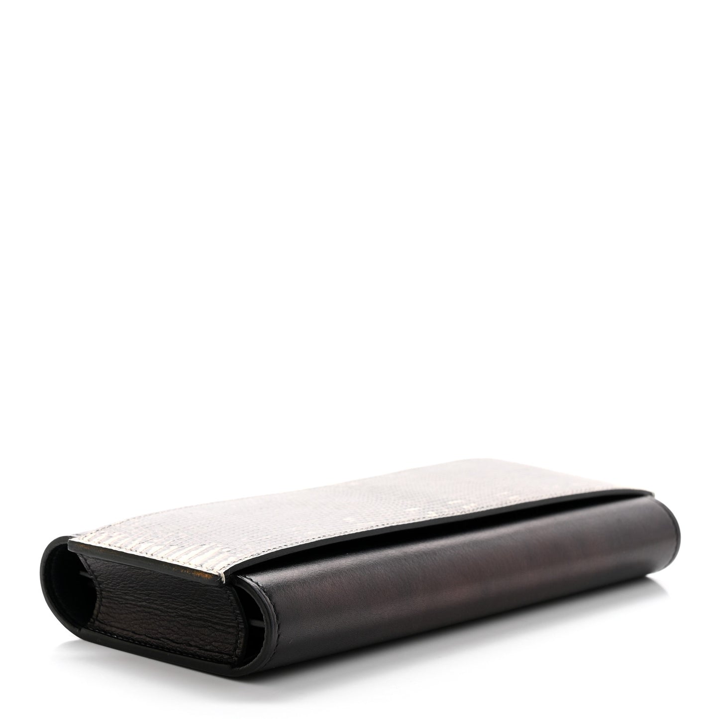 Evergrain Lizard Passant Long Wallet Black Ombre