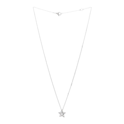 Chanel 18K White Gold Diamond Small Comete Geode Pendant Necklace 3 of 4