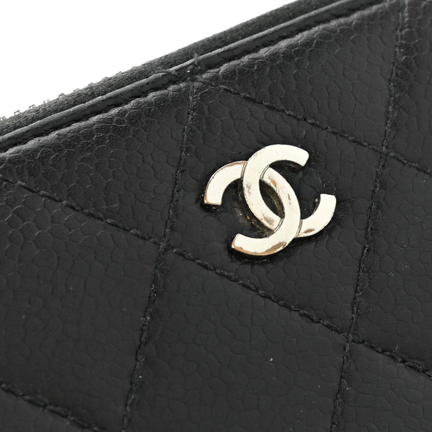 Chanel Caviar Quilted Large Gusset Zip Around Wallet Black 14 of 14