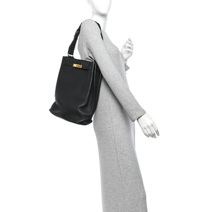 Hermes Taurillon Clemence So Kelly 26 Black 2 of 14