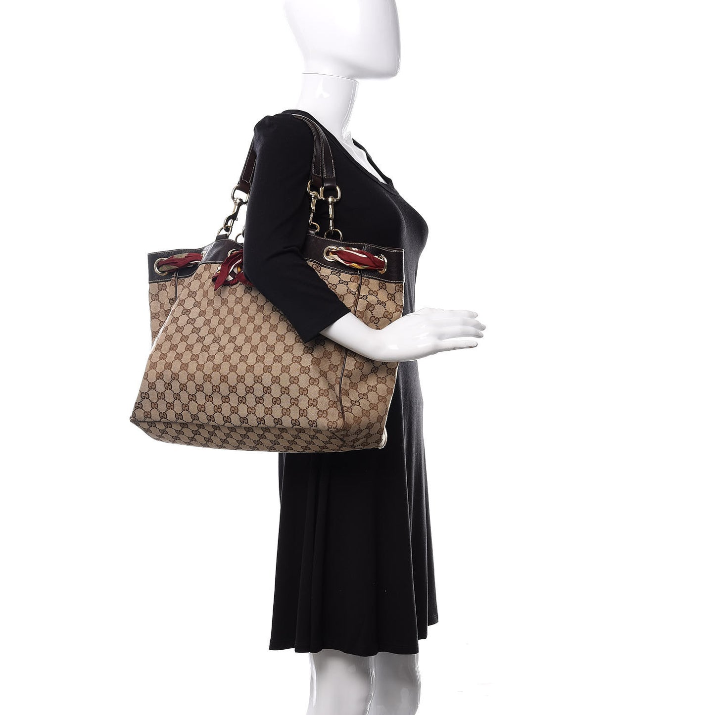 Monogram Large Positano Tote Brown