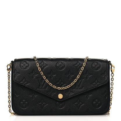 Louis Vuitton Empreinte Pochette Felicie Chain Wallet Black 1 of 8