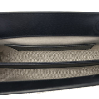 Gucci GG Supreme Monogram Textured Dollar Calfskin Web Small Ophidia Chain Shoulder Bag Beige Blue 5 of 9