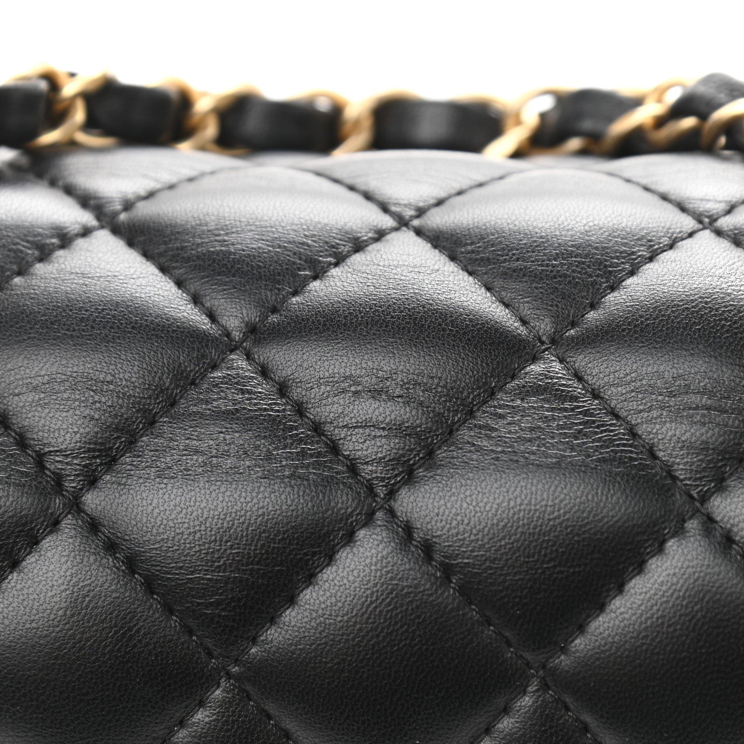 Chanel Lambskin Quilted Mini Square Flap Black 10 of 14