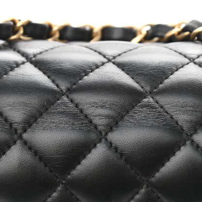 Chanel Lambskin Quilted Mini Square Flap Black 10 of 14
