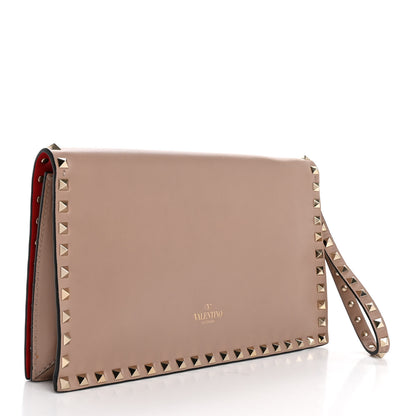 Valentino Garavani Nappa Rockstud Wristlet Clutch Alpaca 3 of 14