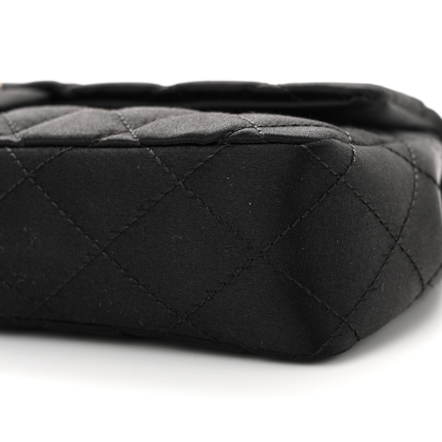 Chanel Satin Quilted Precious Jewel East West Flap Black 10 of 12