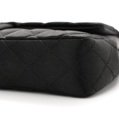 Chanel Satin Quilted Precious Jewel East West Flap Black 10 of 12