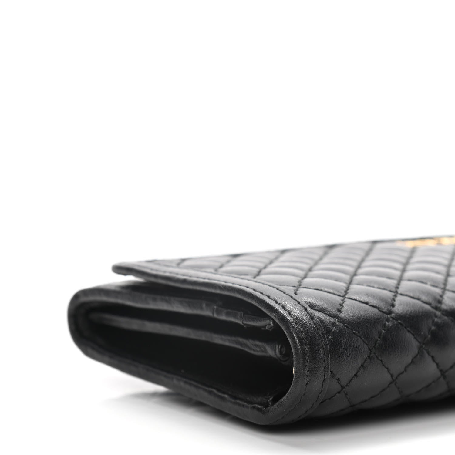 Prada Soft Calfskin Quilted Chain Wallet Black 11 of 17