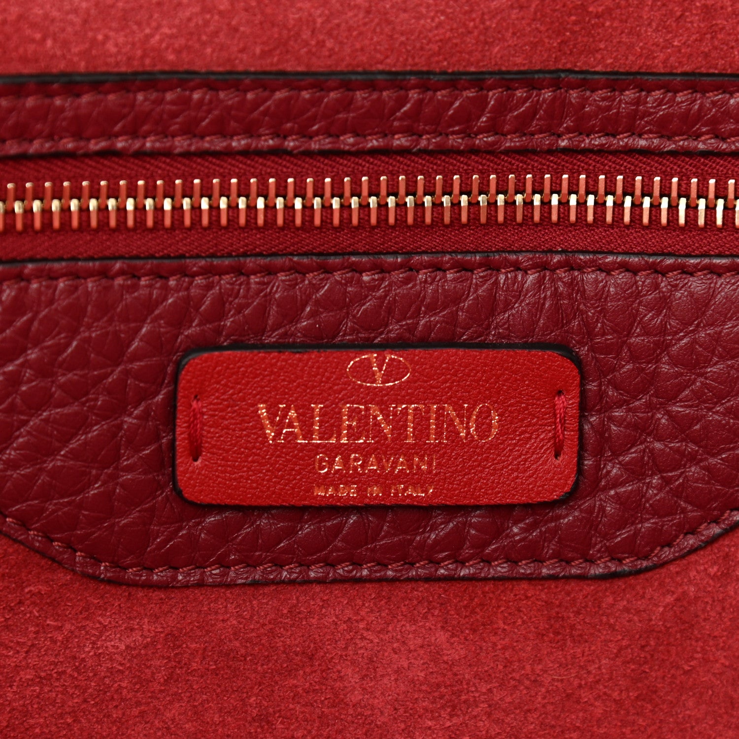 Valentino Garavani Grained Calfskin Rockstud Shoulder Tote Cerise 6 of 9