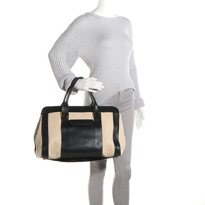 Chloe Calfskin Large Alice Satchel Husky White 2 of 9