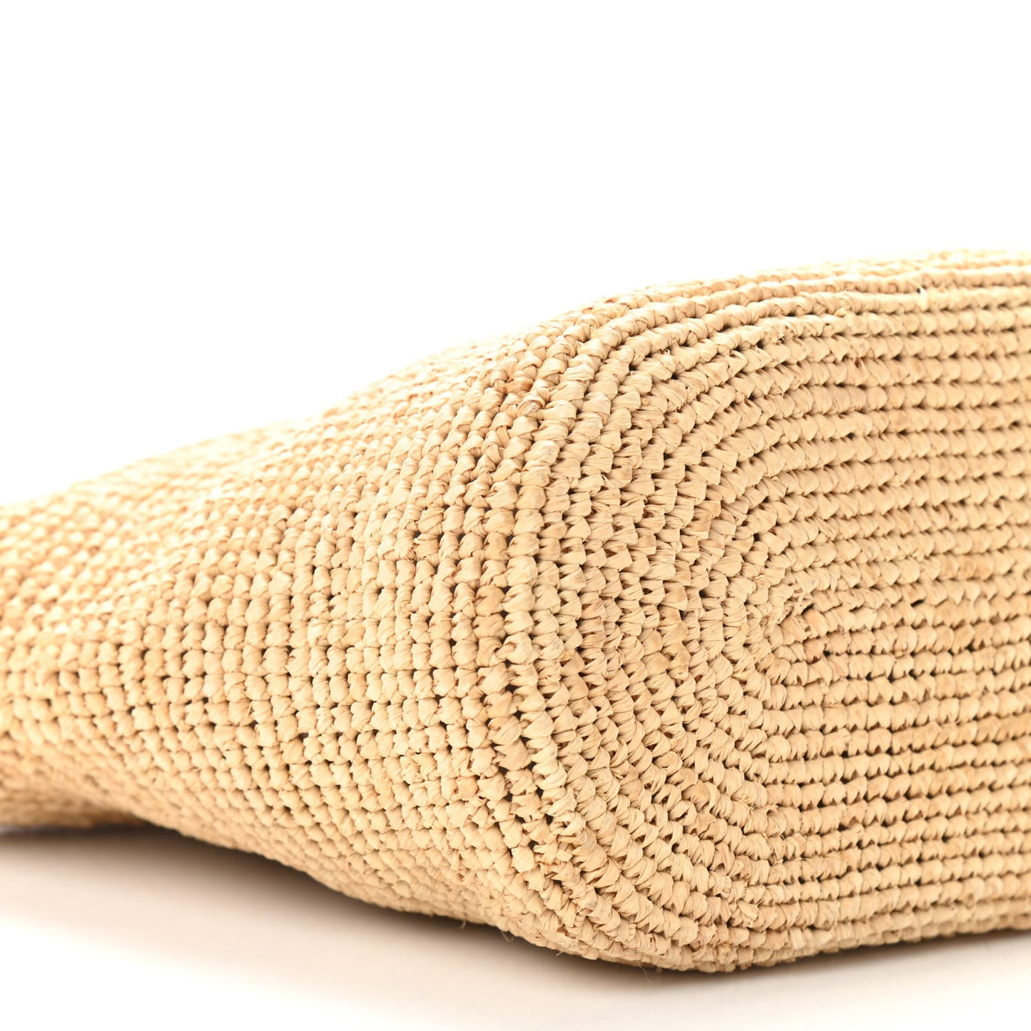 Calfskin Raffia Paulas Ibiza Pochette Bag Natural Tan