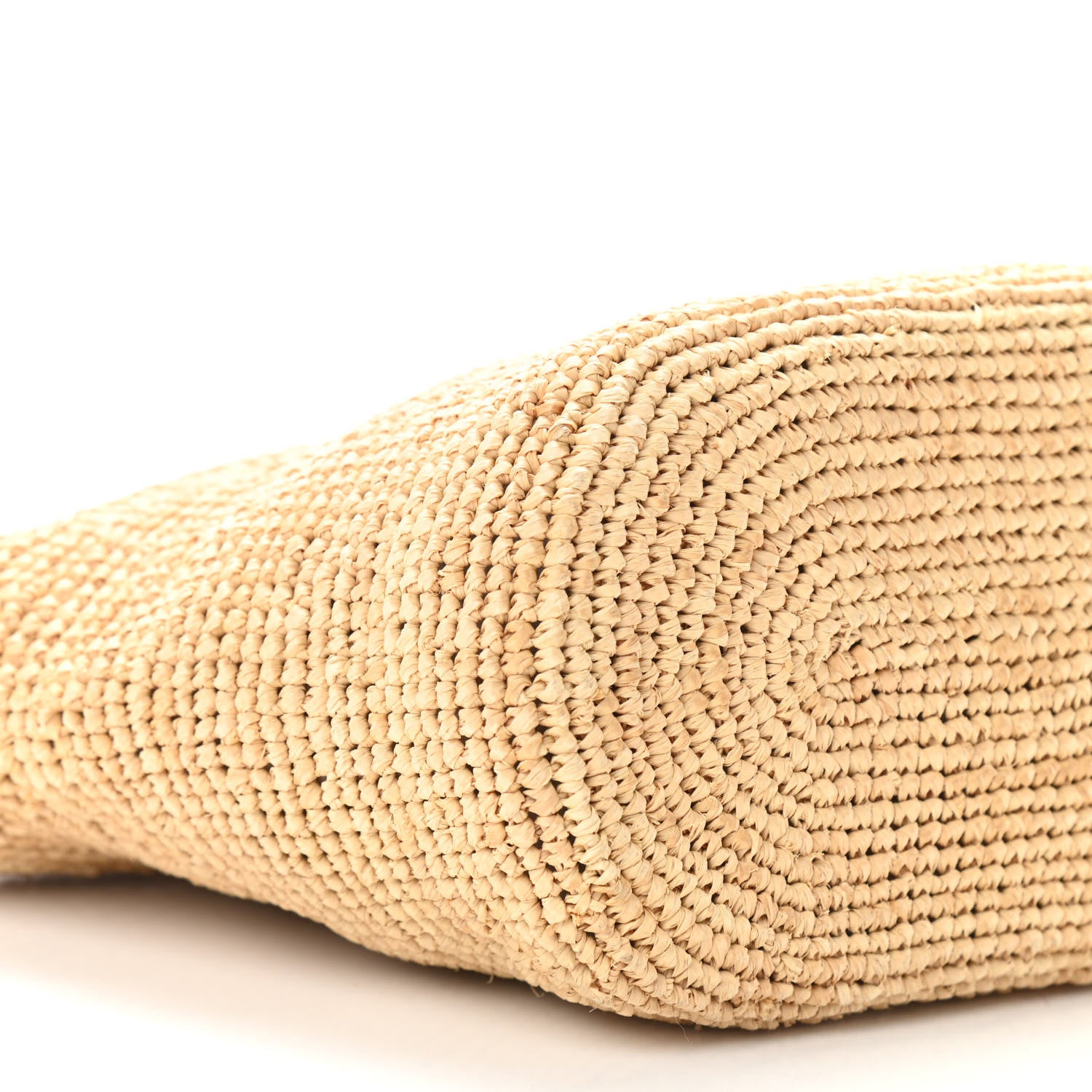 Loewe Calfskin Raffia Paulas Ibiza Pochette Bag Natural Tan 8 of 10