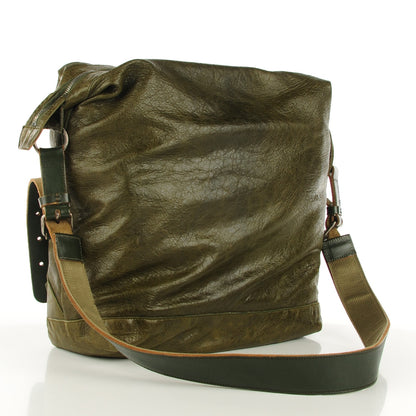 Balenciaga Agneau Classic Hardware Cross Day Messenger Olive 3 of 7