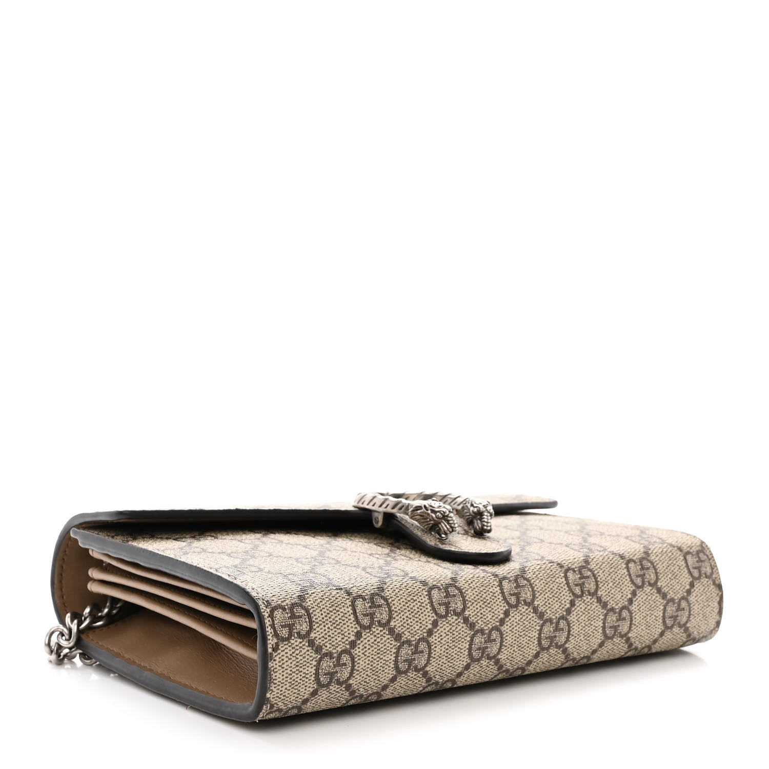 Gucci GG Supreme Monogram Mini Dionysus Chain Wallet Beige Taupe 4 of 10