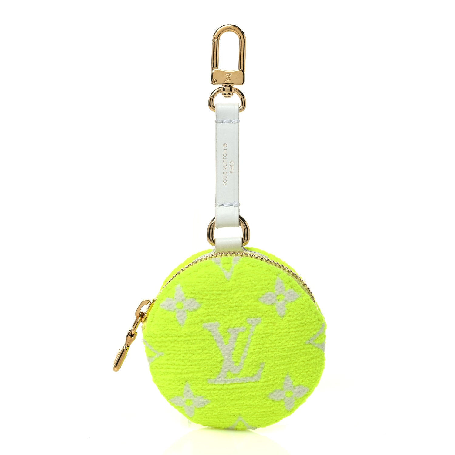 Louis Vuitton Fabric LV Match Ellipse BB Round Coin Purse Yellow 1 of 5