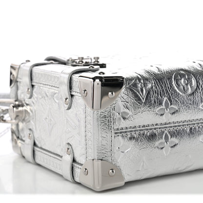 Louis Vuitton Calfskin Monogram Miroir LV Ski Side Trunk MM Silver 8 of 10