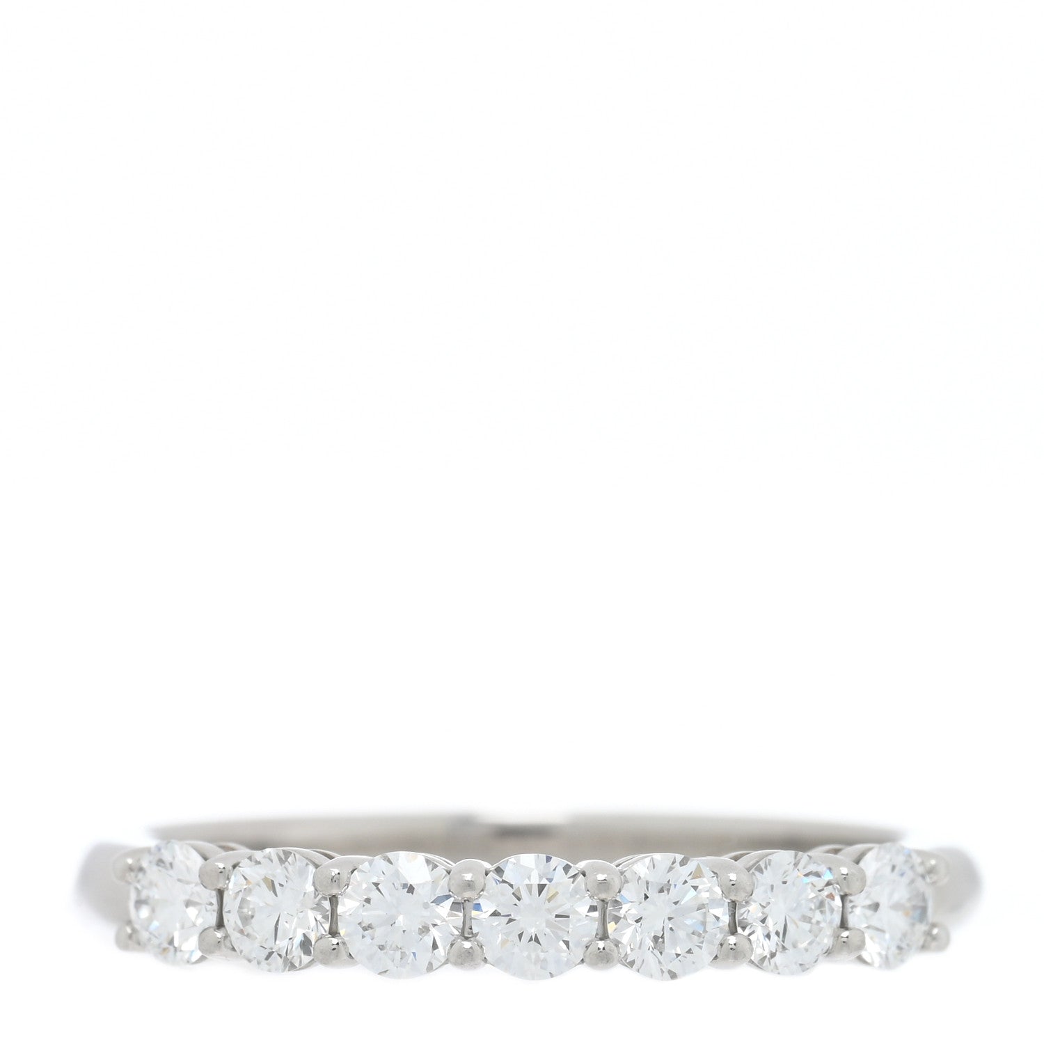 Tiffany Platinum Diamond 3mm Embrace Half Circle Band Ring 52 6 1 of 5