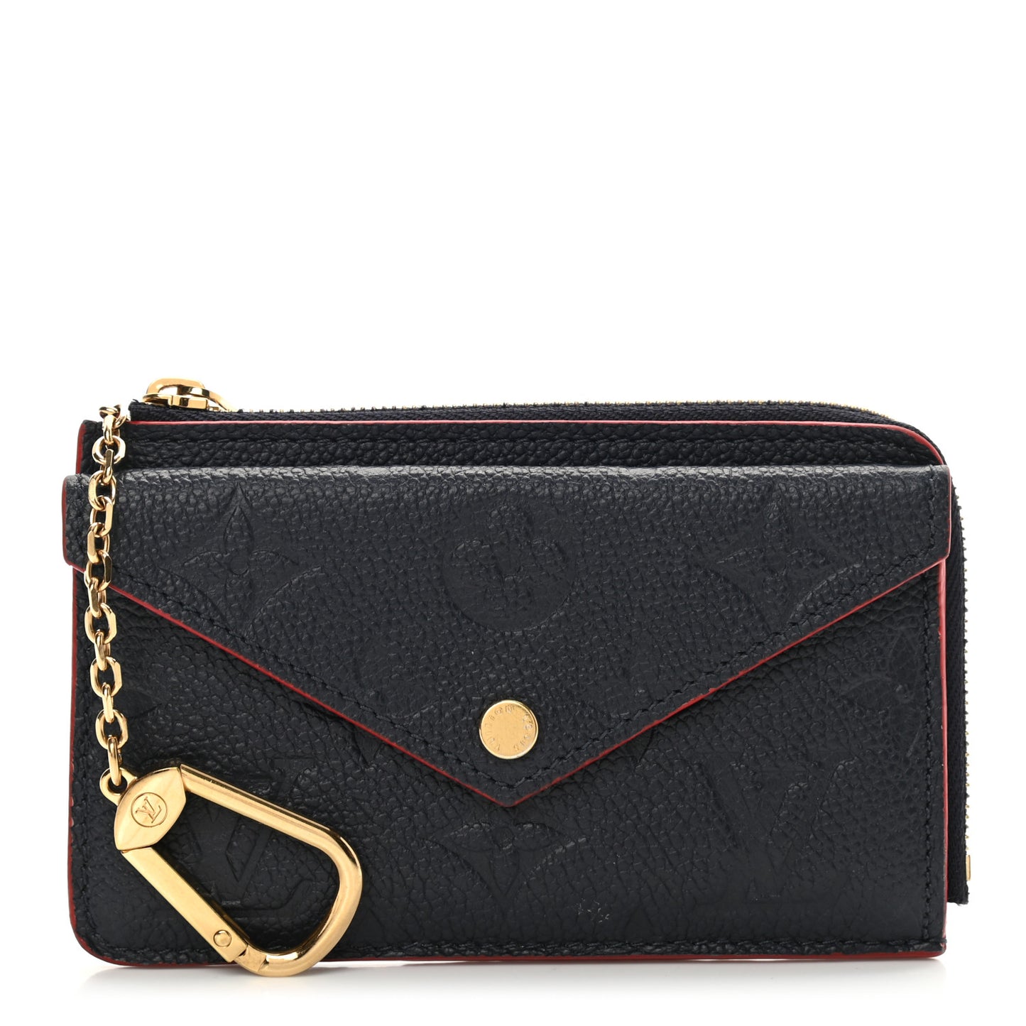 Empreinte Recto Verso Card Holder Marine Rouge