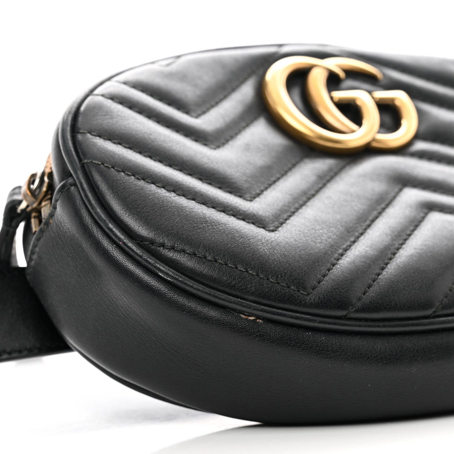Calfskin Matelasse GG Marmont Belt Bag 75 30 Black