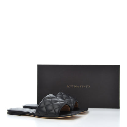 Bottega Veneta Nappa Matelasse Padded Flat Sandals 37.5 Black 10 of 10