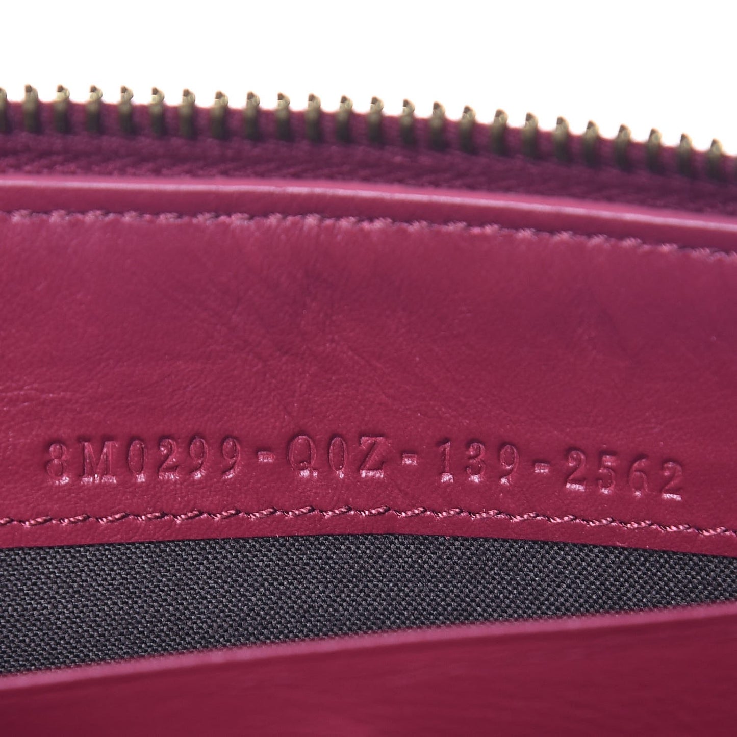 Pequin Striped Zip Around Wallet Tobacco Lampone
