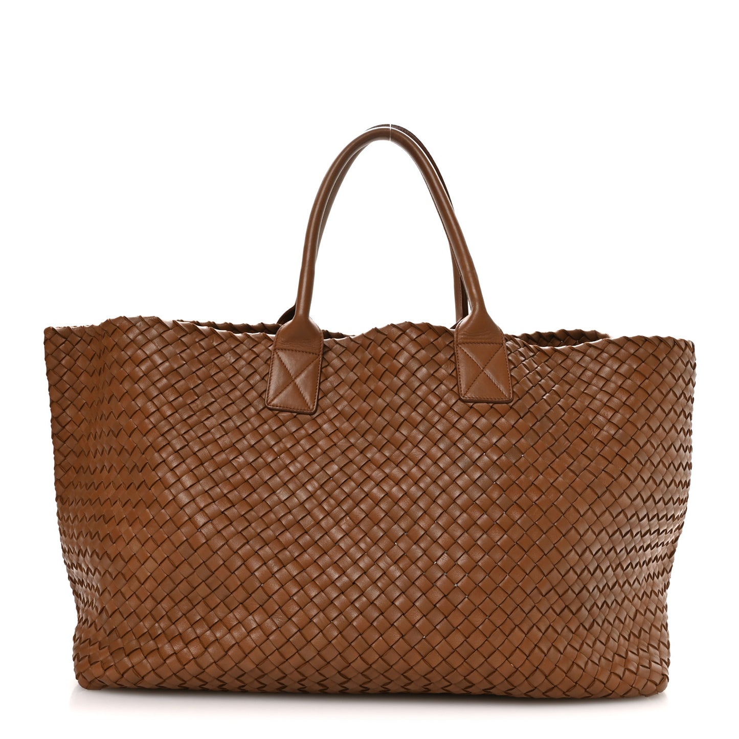 Nappa Intrecciato Large Heart Cabat White Tan