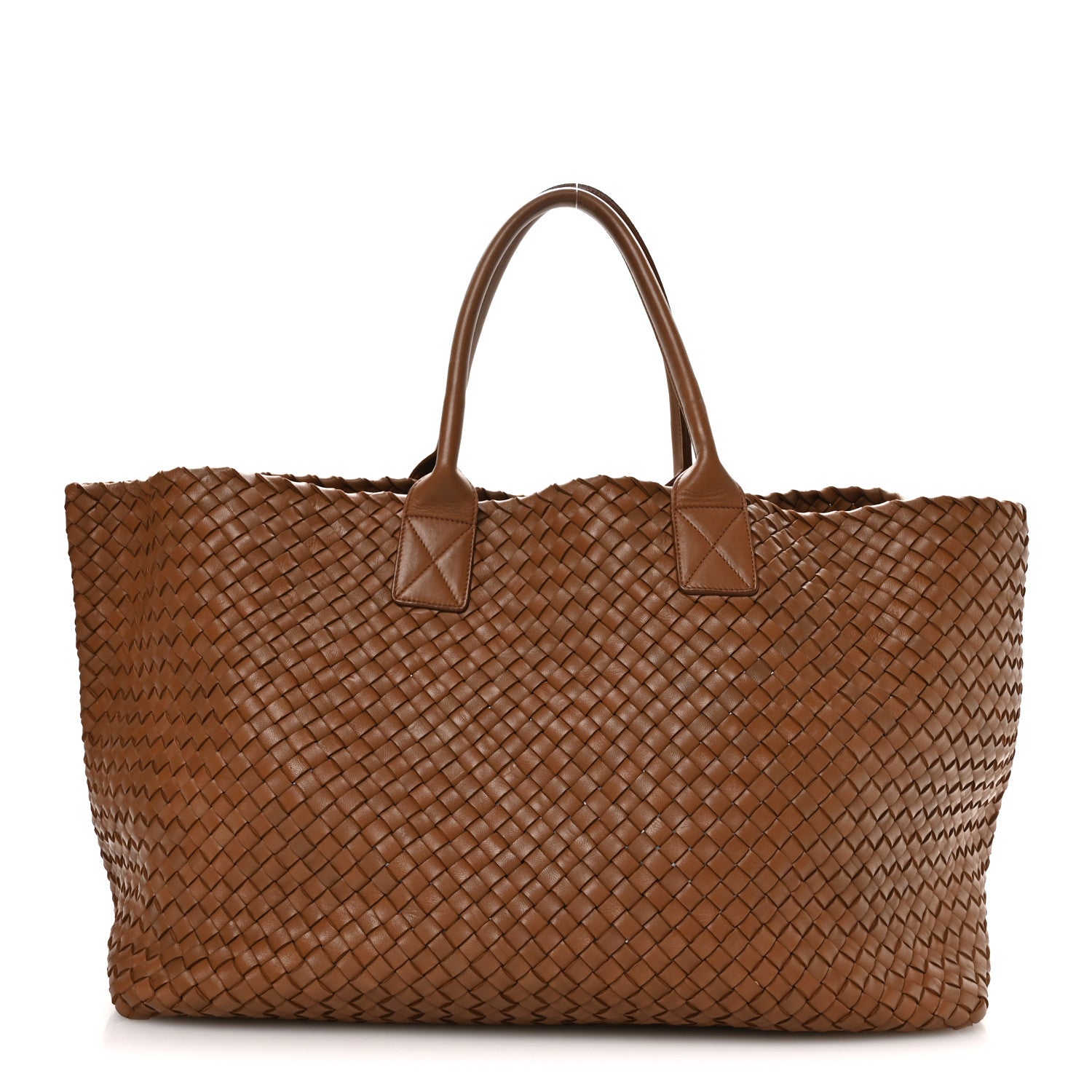 Bottega Veneta Nappa Intrecciato Large Heart Cabat White Tan 1 of 12