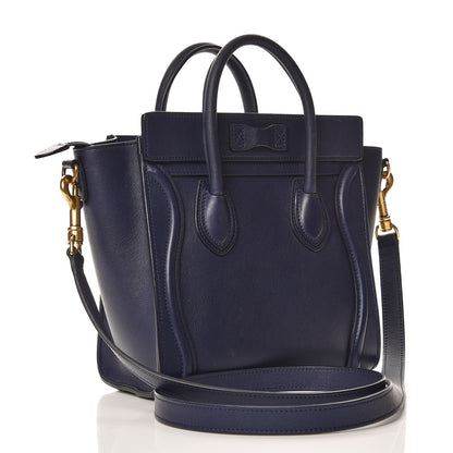 Celine Smooth Calfskin Nano Luggage Navy Blue 3 of 8