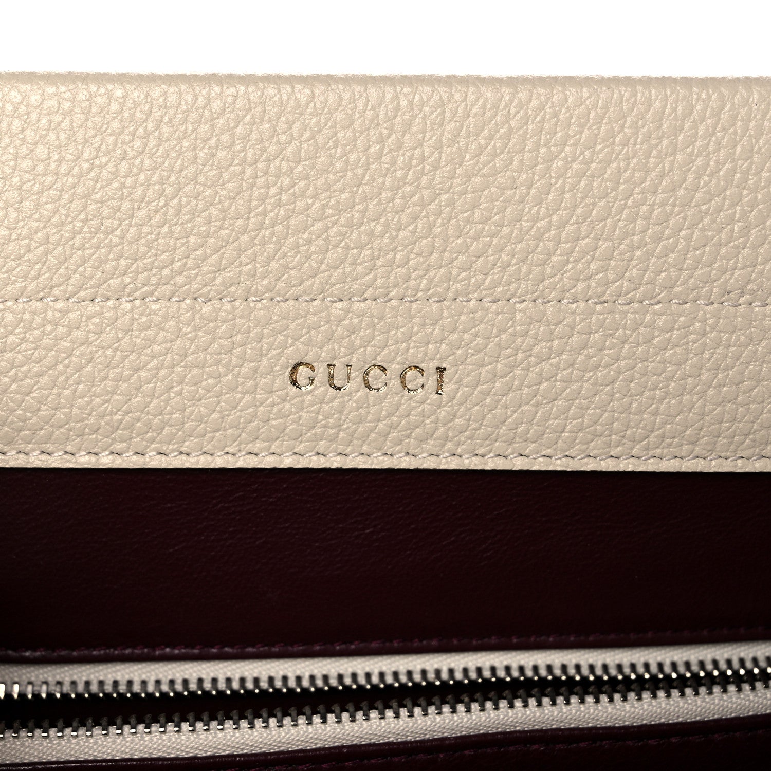 Gucci Grainy Calfskin Small Zumi Top Handle Bag Mystic White 6 of 13
