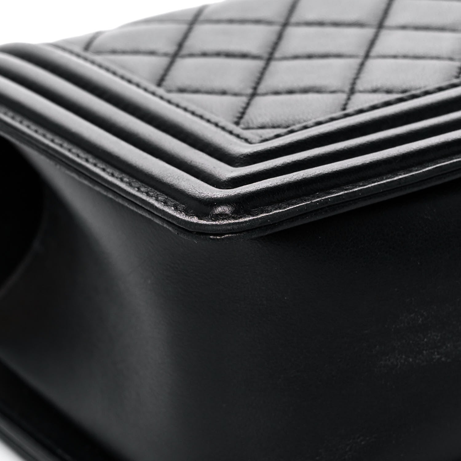 Chanel Lambskin Quilted Medium Boy Flap Black 12 of 17