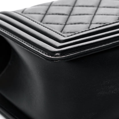 Chanel Lambskin Quilted Medium Boy Flap Black 12 of 17