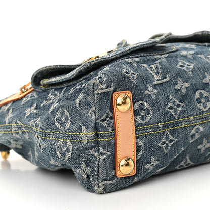 Louis Vuitton Monogram Denim Baggy PM Blue 8 of 12