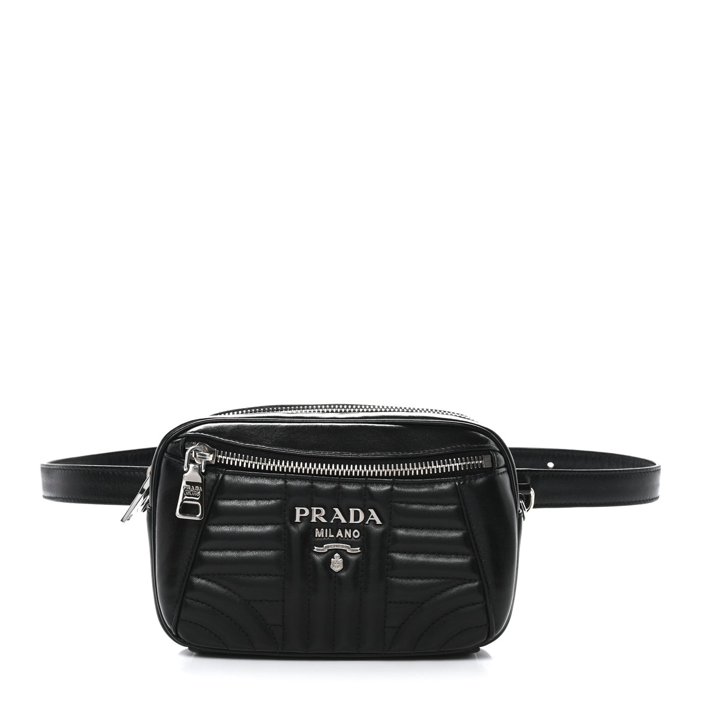 Soft Calfskin Diagramme Belt Bag Black