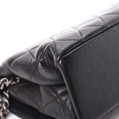 Chanel Shiny Lambskin Quilted Small Burgundy Rocks Flap Black 12 of 13