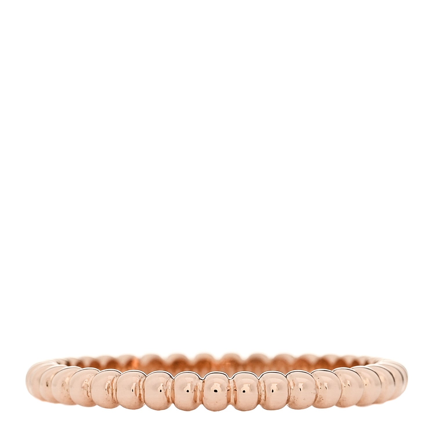 Van Cleef & Arpels 18K Rose Gold Small Perlee Ring 56 7.5 3 of 5