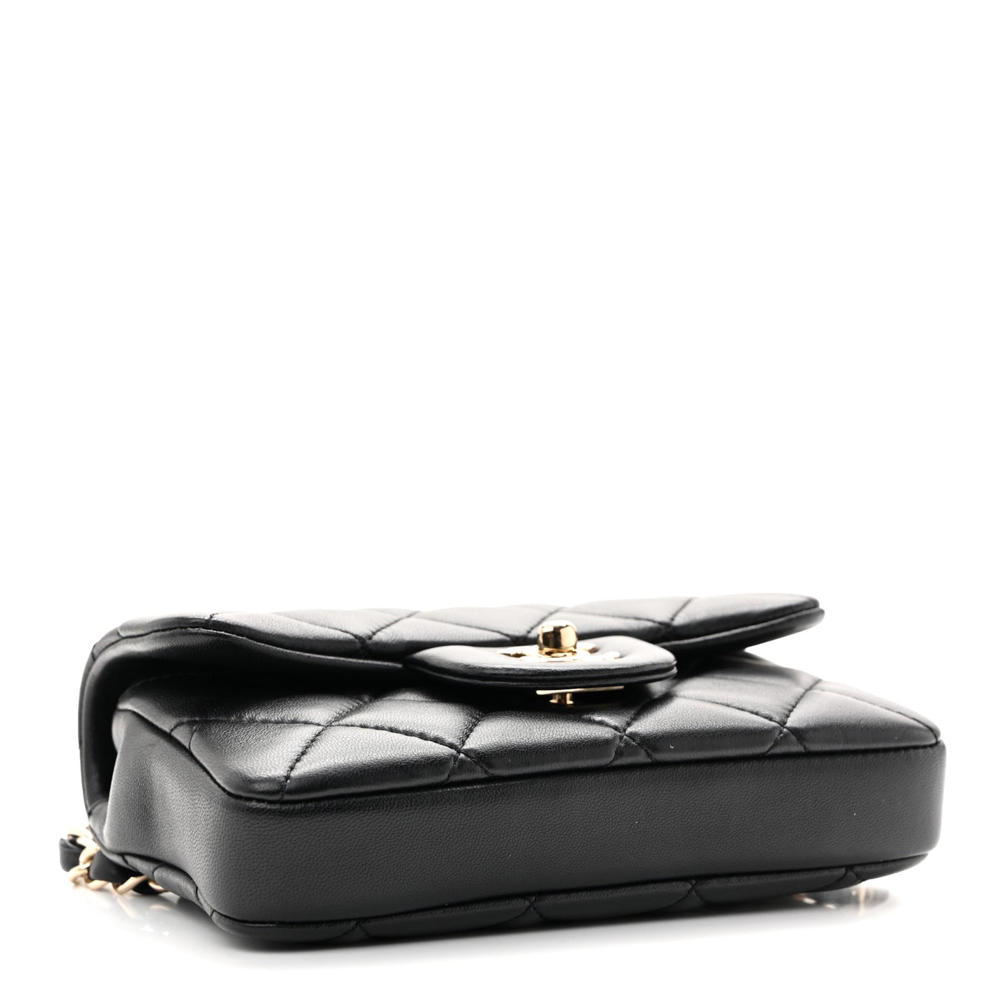 Lambskin Quilted Mini My Precious Waist Bag Black