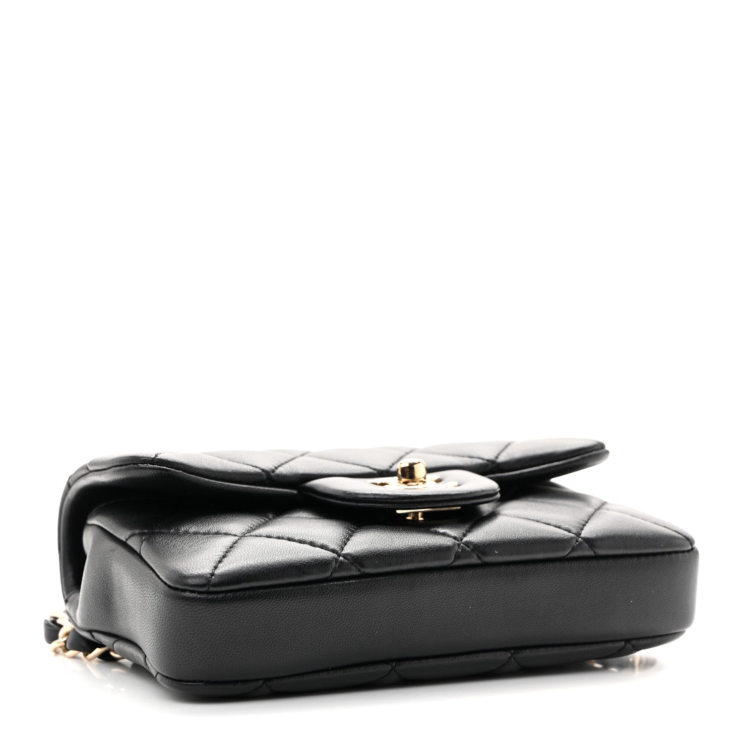 Chanel Lambskin Quilted Mini My Precious Waist Bag Black 4 of 10
