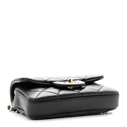 Chanel Lambskin Quilted Mini My Precious Waist Bag Black 4 of 10