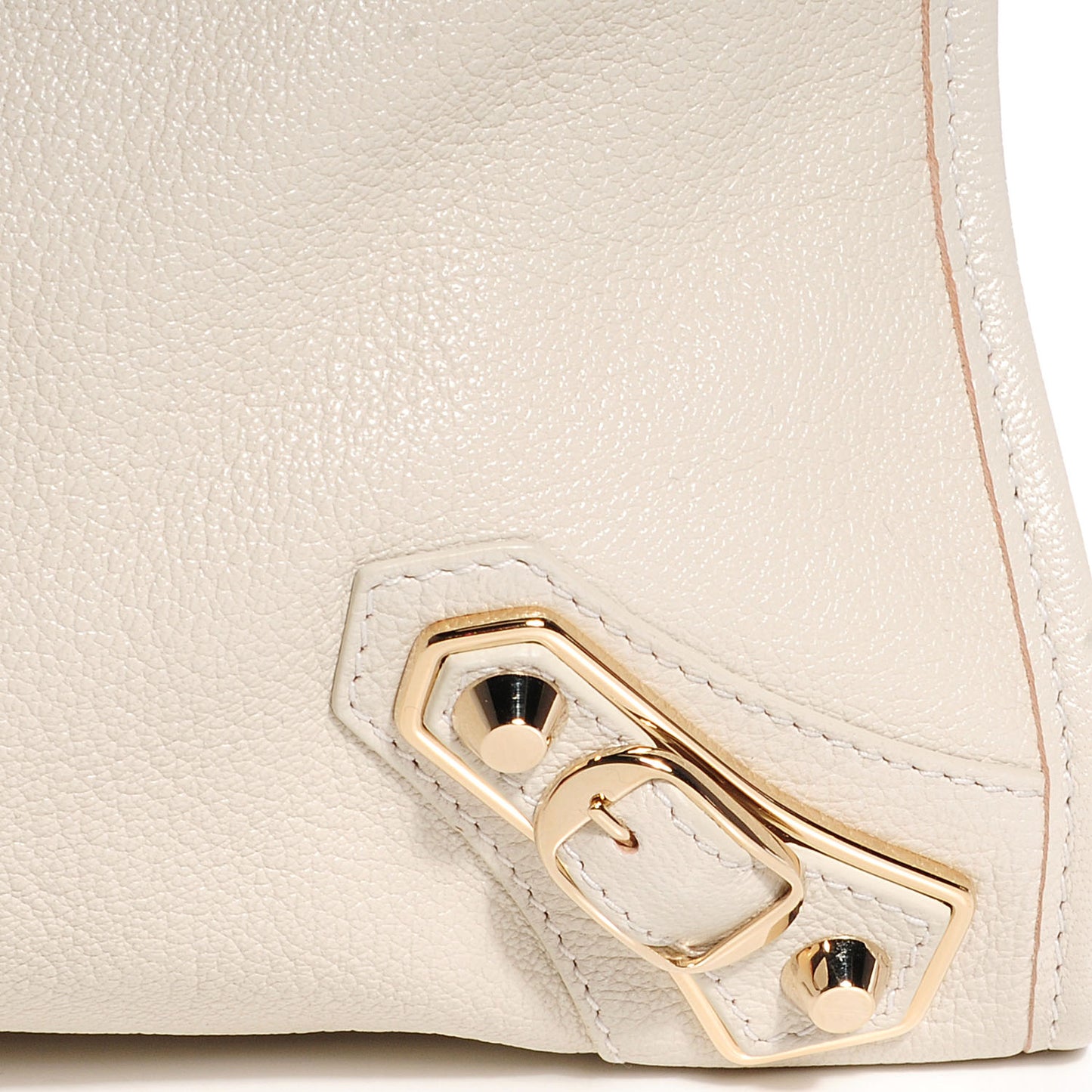 Chevre Gold Metallic Edge Hardware City Cream