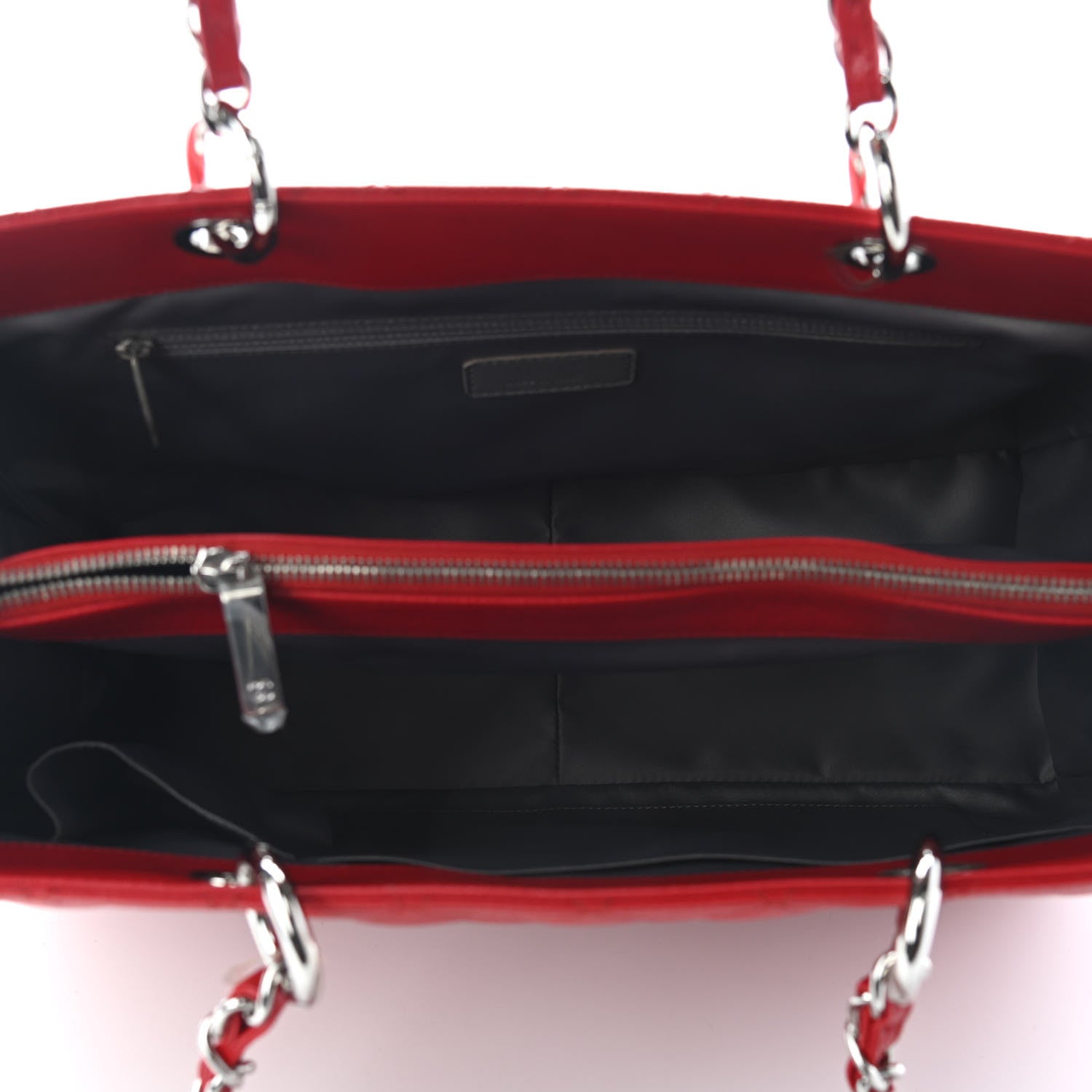 Chanel Caviar Quilted XL Grand Shopping Tote GST Red 5 of 9