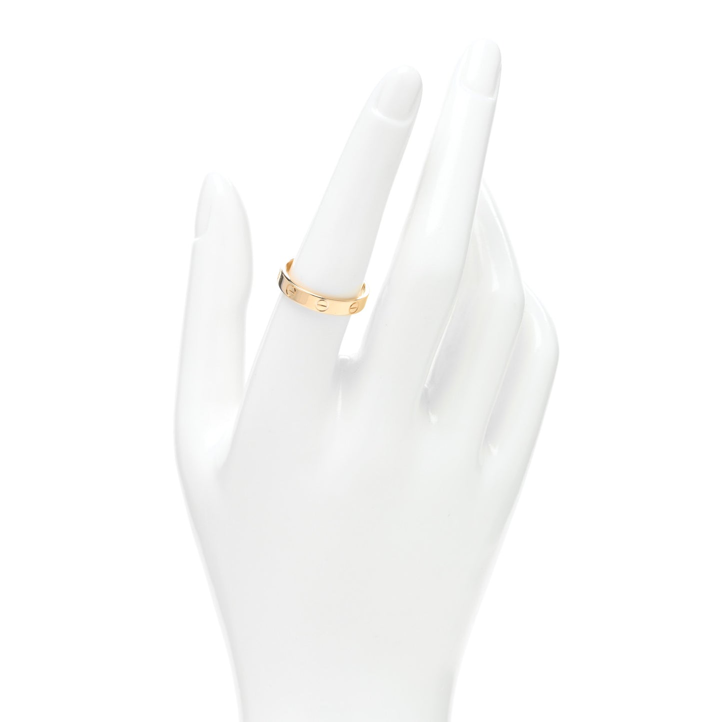 18K Yellow Gold 3.5mm LOVE Wedding Band Ring 56 7.5