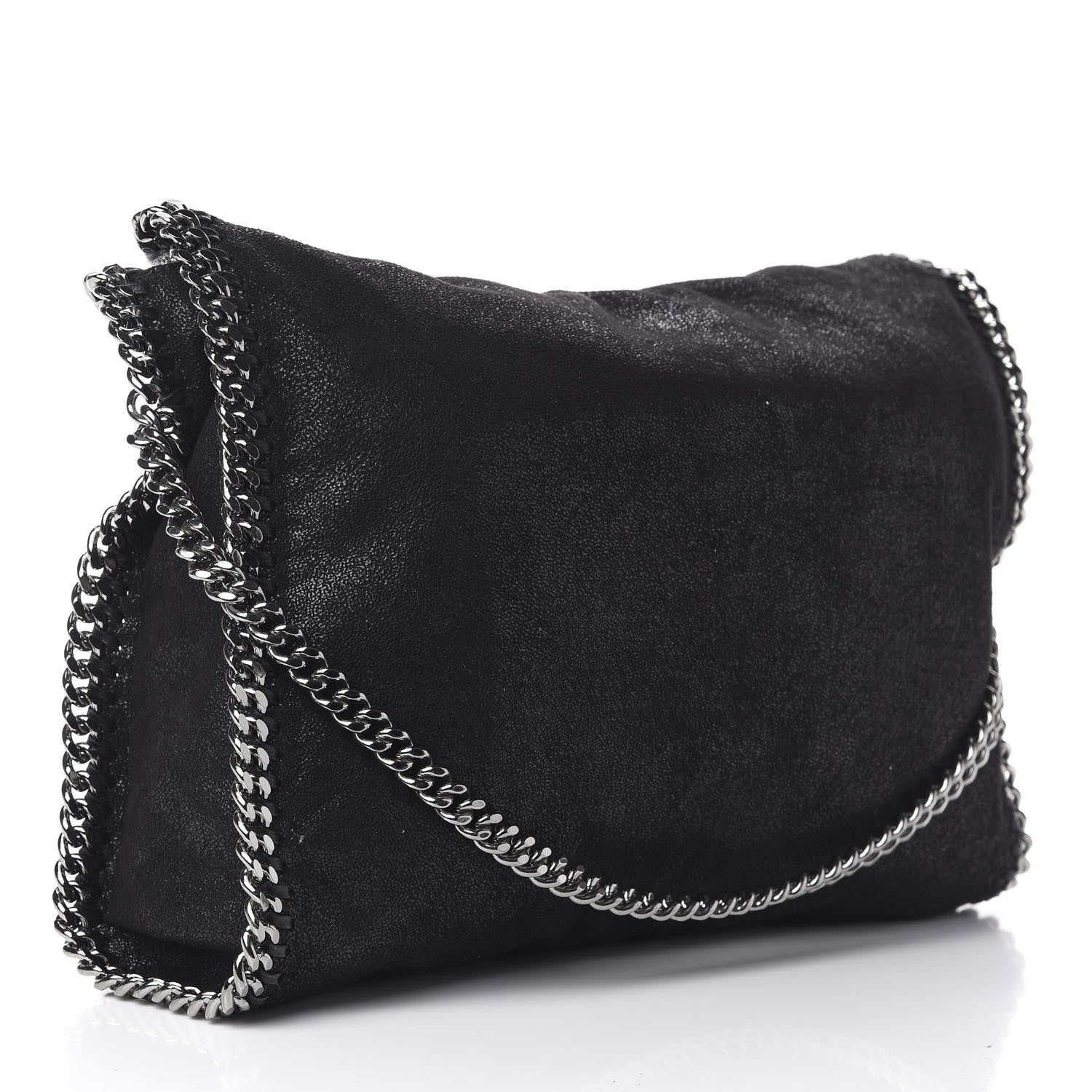 Stella McCartney Shaggy Deer Falabella Fold Over Tote Black 3 of 9